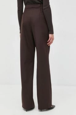 Γυναικεία Υφασμάτινα Παντελόνι από μείγμα μαλλιού Patrizia Pepe καφέ, -Φτηνός Patrizia Pepe Κατάστημα unnamed file 2295