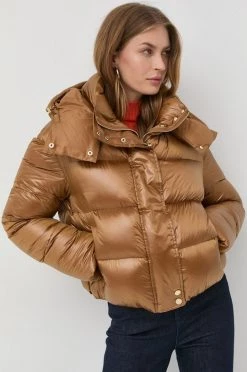 Γυναικεία Κοντά μπουφάν Μπουφάν με επένδυση από πούπουλα Patrizia Pepe καφέ,
