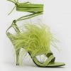 Γυναικεία Πέδιλα με τακούνι Ψηλοτάκουνα παπούτσια Patrizia Pepe πράσινο