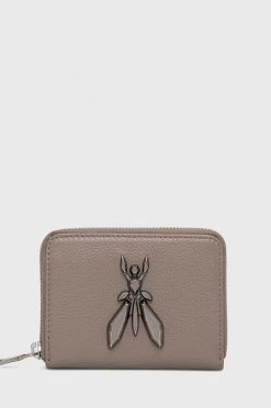 Γυναικεία Πορτοφόλια Δερμάτινο πορτοφόλι Patrizia Pepe χρώμα: καφέ