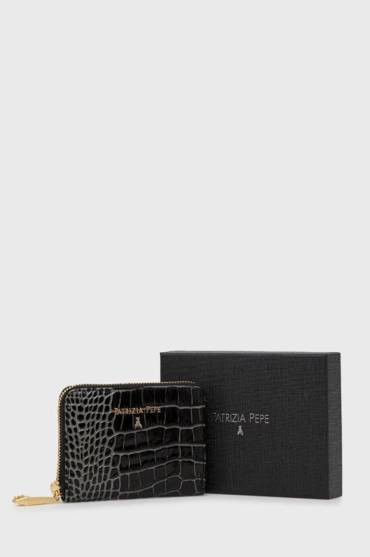 Γυναικεία Πορτοφόλια Δερμάτινο πορτοφόλι Patrizia Pepe χρώμα: μαύρο 4 Γυναικεία Πορτοφόλια Δερμάτινο πορτοφόλι Patrizia Pepe χρώμα: μαύρο - Image 4