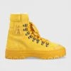 Γυναικεία Μποτάκια Workers σουέτ Patrizia Pepe κίτρινο,