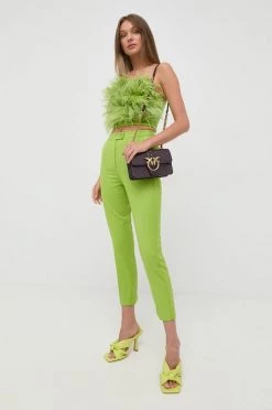 Γυναικεία Υφασμάτινα Παντελόνι Patrizia Pepe πράσινο,