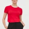 Γυναικεία Κοντομάνικο Μπλουζάκι Patrizia Pepe κόκκινο