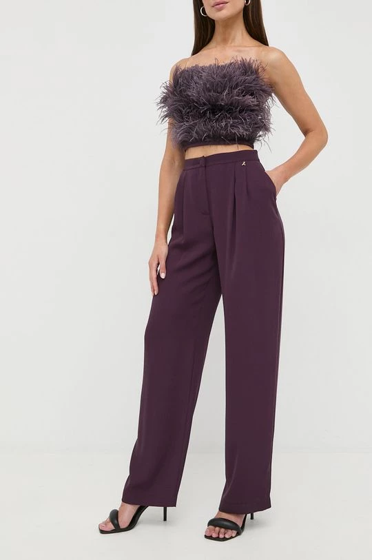 Γυναικεία Υφασμάτινα Παντελόνι Patrizia Pepe μοβ, 1 Γυναικεία Υφασμάτινα Παντελόνι Patrizia Pepe μοβ,