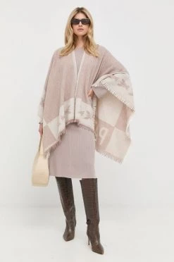 Γυναικεία Πόντσο Μάλλινο πόντσο Patrizia Pepe ροζ