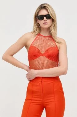 Γυναικεία Αμάνικος Top Patrizia Pepe πορτοκαλί