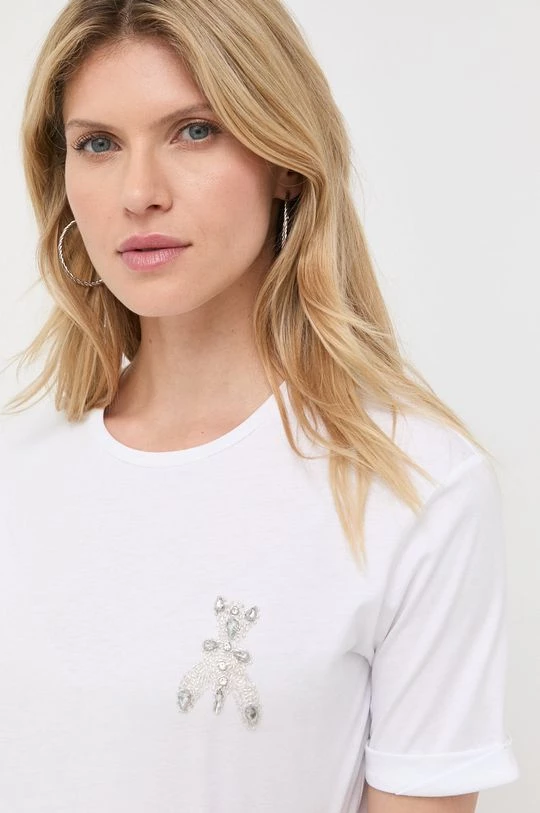 Γυναικεία Κοντομάνικο Βαμβακερό μπλουζάκι Patrizia Pepe άσπρο 4 Γυναικεία Κοντομάνικο Βαμβακερό μπλουζάκι Patrizia Pepe άσπρο - Image 4