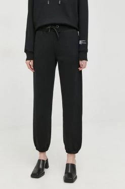 Γυναικεία Παντελόνια φόρμας Βαμβακερό παντελόνι Patrizia Pepe μαύρο