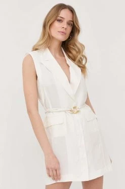 Γυναικεία Φορέματα Λινό φόρεμα Patrizia Pepe άσπρο,