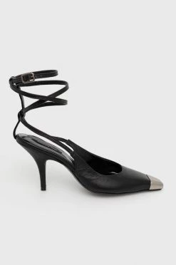 Γυναικεία Τακούνια Δερμάτινες γόβες Patrizia Pepe μαύρο,