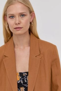 Γυναικεία Σακάκια Blazer με μείγμα λινών Patrizia Pepe καφέ, -Φτηνός Patrizia Pepe Κατάστημα unnamed file 2693