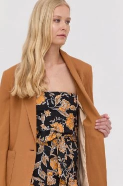 Γυναικεία Σακάκια Blazer με μείγμα λινών Patrizia Pepe καφέ, -Φτηνός Patrizia Pepe Κατάστημα unnamed file 2695