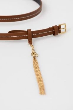 Γυναικεία Ζώνες Δερμάτινη ζώνη Patrizia Pepe χρώμα: καφέ