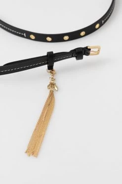 Γυναικεία Ζώνες Δερμάτινη ζώνη Patrizia Pepe χρώμα: μαύρο