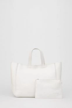 Γυναικεία Τσάντες Shopper και Tote Δερμάτινη τσάντα Patrizia Pepe άσπρο