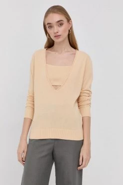 Γυναικεία Χωρίς φερμουάρ Πουλόβερ με προσθήκη μαλλιού Patrizia Pepe χρώμα: κίτρινο -Φτηνός Patrizia Pepe Κατάστημα unnamed file 2794