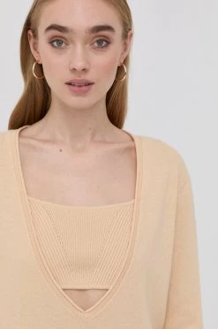 Γυναικεία Χωρίς φερμουάρ Πουλόβερ με προσθήκη μαλλιού Patrizia Pepe χρώμα: κίτρινο -Φτηνός Patrizia Pepe Κατάστημα unnamed file 2795