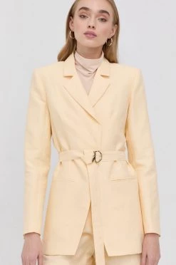 Γυναικεία Σακάκια Λινό πανωφόρι Patrizia Pepe κίτρινο -Φτηνός Patrizia Pepe Κατάστημα unnamed file 2855