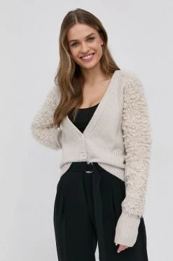 Γυναικεία Με φερμουάρ Ζακέτα από μίγμα μαλλιού Patrizia Pepe χρώμα: γκρι