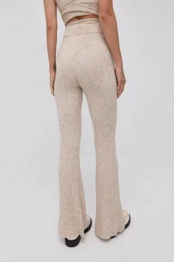 Γυναικεία Υφασμάτινα Παντελόνι από μείγμα μαλλιού Patrizia Pepe χρώμα: κίτρινο -Φτηνός Patrizia Pepe Κατάστημα unnamed file 2876