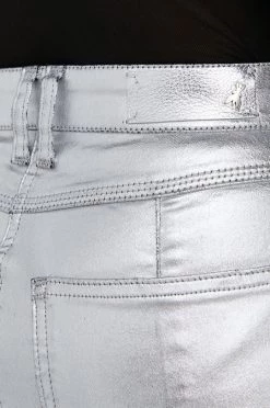 Γυναικεία Υφασμάτινα Παντελόνι Patrizia Pepe χρώμα: ασημί -Φτηνός Patrizia Pepe Κατάστημα unnamed file 2882