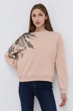 Γυναικεία Χωρίς φερμουάρ Βαμβακερή μπλούζα Patrizia Pepe χρώμα: μπεζ