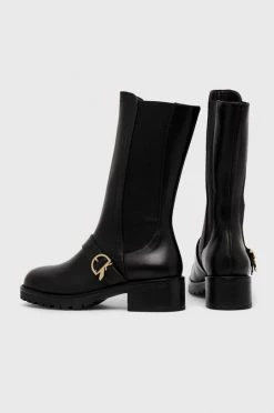 Γυναικεία Μποτάκια Δερμάτινες μπότες τσέλσι Patrizia Pepe χρώμα: μαύρο, -Φτηνός Patrizia Pepe Κατάστημα unnamed file 291