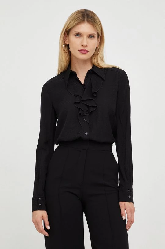 Γυναικεία Πουκάμισα Πουκάμισο Patrizia Pepe μαύρο, 1 Γυναικεία Πουκάμισα Πουκάμισο Patrizia Pepe μαύρο,