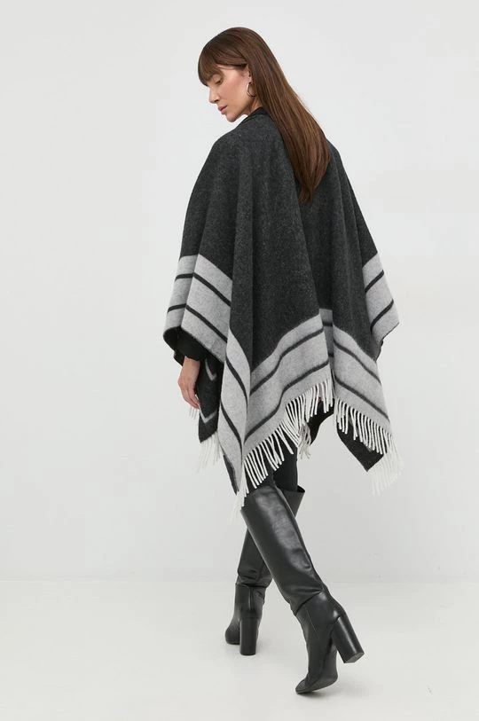 Γυναικεία Πόντσο Μάλλινο πόντσο Patrizia Pepe γκρι 3 Γυναικεία Πόντσο Μάλλινο πόντσο Patrizia Pepe γκρι - Image 3