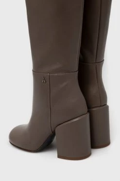 Γυναικεία Μπότες Δερμάτινες μπότες Patrizia Pepe χρώμα: καφέ, -Φτηνός Patrizia Pepe Κατάστημα unnamed file 301