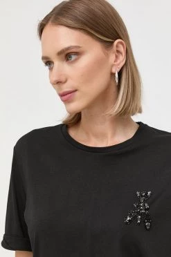 Γυναικεία Κοντομάνικο Βαμβακερό μπλουζάκι Patrizia Pepe μαύρο -Φτηνός Patrizia Pepe Κατάστημα unnamed file 3023