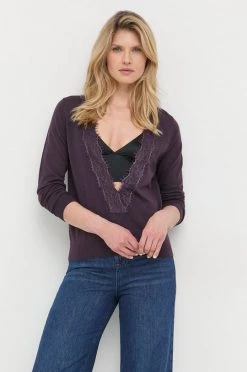 Γυναικεία Χωρίς φερμουάρ Μάλλινο πουλόβερ Patrizia Pepe χρώμα: μοβ,