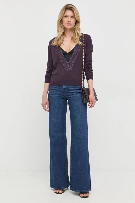 Γυναικεία Χωρίς φερμουάρ Μάλλινο πουλόβερ Patrizia Pepe χρώμα: μοβ, 2 Γυναικεία Χωρίς φερμουάρ Μάλλινο πουλόβερ Patrizia Pepe χρώμα: μοβ, - Image 2