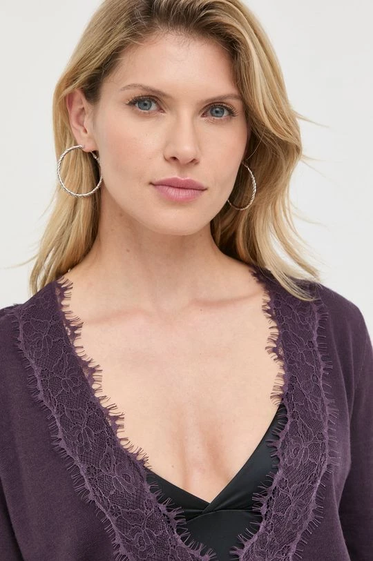 Γυναικεία Χωρίς φερμουάρ Μάλλινο πουλόβερ Patrizia Pepe χρώμα: μοβ, 4 Γυναικεία Χωρίς φερμουάρ Μάλλινο πουλόβερ Patrizia Pepe χρώμα: μοβ, - Image 4