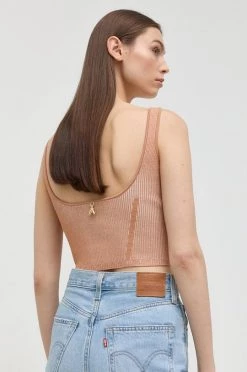 Γυναικεία Αμάνικος Top Patrizia Pepe πορτοκαλί -Φτηνός Patrizia Pepe Κατάστημα unnamed file 3046