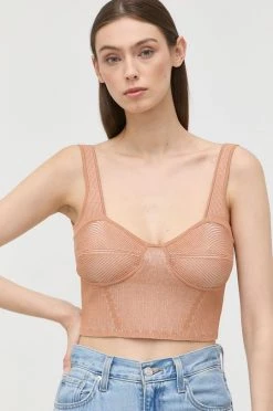 Γυναικεία Αμάνικος Top Patrizia Pepe πορτοκαλί -Φτηνός Patrizia Pepe Κατάστημα unnamed file 3047