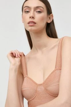 Γυναικεία Αμάνικος Top Patrizia Pepe πορτοκαλί -Φτηνός Patrizia Pepe Κατάστημα unnamed file 3048