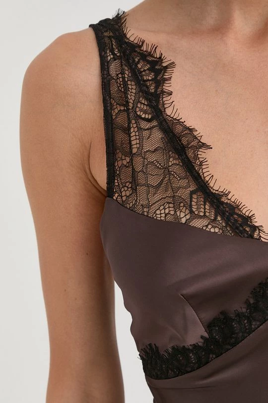 Γυναικεία Φορέματα Φόρεμα Patrizia Pepe καφέ, 6 Γυναικεία Φορέματα Φόρεμα Patrizia Pepe καφέ, - Image 6