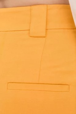 Γυναικεία Υφασμάτινα Λινό παντελόνι Patrizia Pepe κίτρινο, -Φτηνός Patrizia Pepe Κατάστημα unnamed file 3108