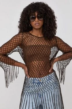 Γυναικεία Μπλούζες Μπλουζάκι Patrizia Pepe καφέ,