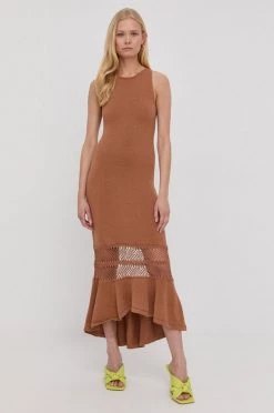 Γυναικεία Φορέματα Φόρεμα Patrizia Pepe καφέ,