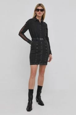 Γυναικεία Φορέματα Φόρεμα τζιν Patrizia Pepe γκρι,