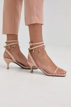 Γυναικεία Πέδιλα με τακούνι Δερμάτινα σανδάλια Patrizia Pepe μπεζ -Φτηνός Patrizia Pepe Κατάστημα unnamed file 3245