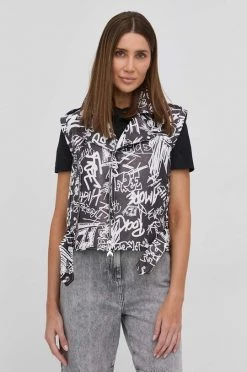 Γυναικεία Γιλέκα Αμάνικο μπουφάν Patrizia Pepe χρώμα: μαύρο