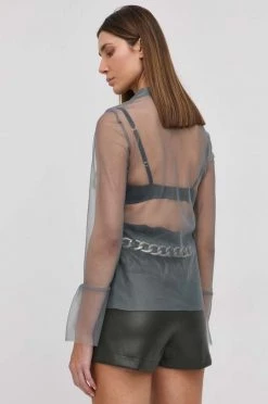 Γυναικεία Πουκάμισα Πουκάμισο Patrizia Pepe χρώμα: πράσινο -Φτηνός Patrizia Pepe Κατάστημα unnamed file 3277