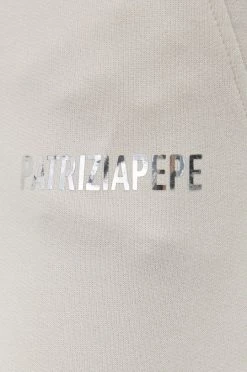 Γυναικεία Υφασμάτινα Βαμβακερό παντελόνι Patrizia Pepe χρώμα: γκρι -Φτηνός Patrizia Pepe Κατάστημα unnamed file 3283