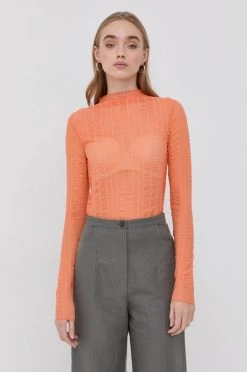 Γυναικεία Μακρυμάνικο Longsleeve Patrizia Pepe χρώμα: πορτοκαλί -Φτηνός Patrizia Pepe Κατάστημα unnamed file 3328