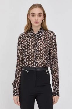 Γυναικεία Πουκάμισα Πουκάμισο Patrizia Pepe χρώμα: μαύρο