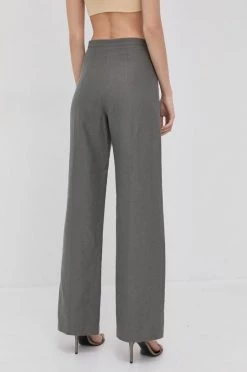 Γυναικεία Υφασμάτινα Λινό παντελόνι Patrizia Pepe χρώμα: γκρι -Φτηνός Patrizia Pepe Κατάστημα unnamed file 3347